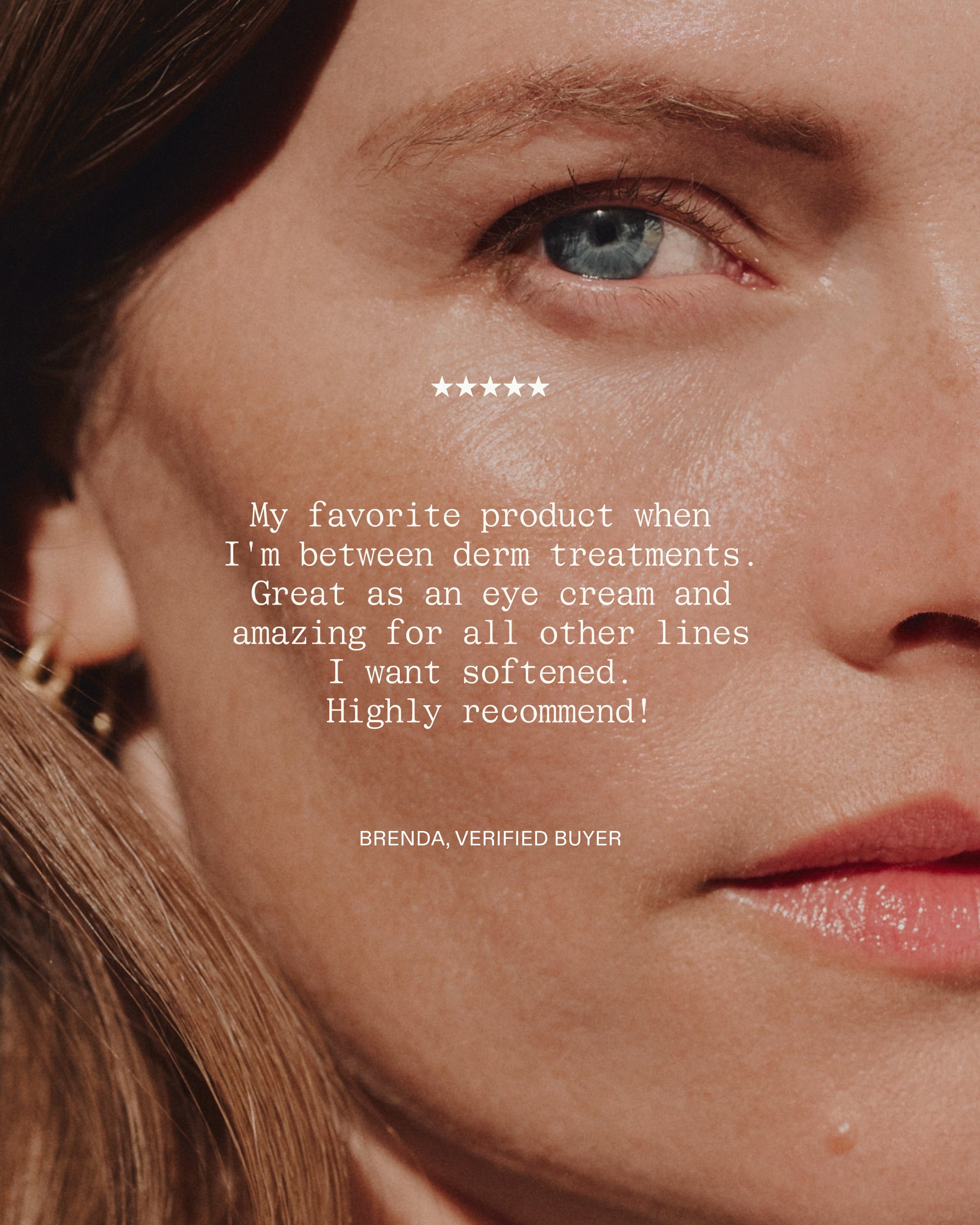 Five-star Wrinkle Pen review from verified buyer Brenda — favorite between dermatologist treatments