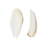 Two swatches side by side: Facial Serum cream and Wrinkle Pen cream.
