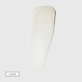 A single milky white swatch on a light grey background with a boxed shade label in the lower left